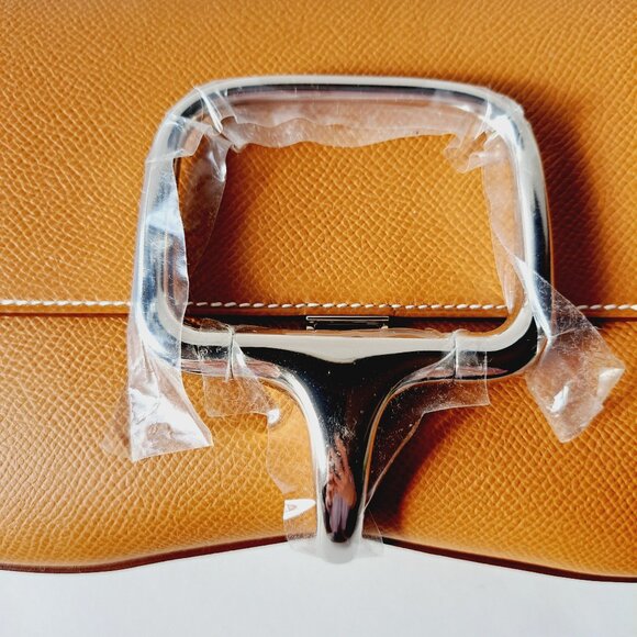 NEW Hermès Gold Della Cavalleria Elan Epsom Calfskin Bag Silver Hardware, 2024 - Picture 4 of 16